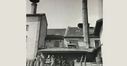 Bau der Städtischen Brauerei in Planá, 1872