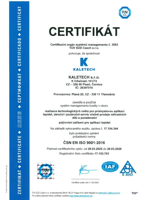 ISO 111704 IQ 9001 (2019)