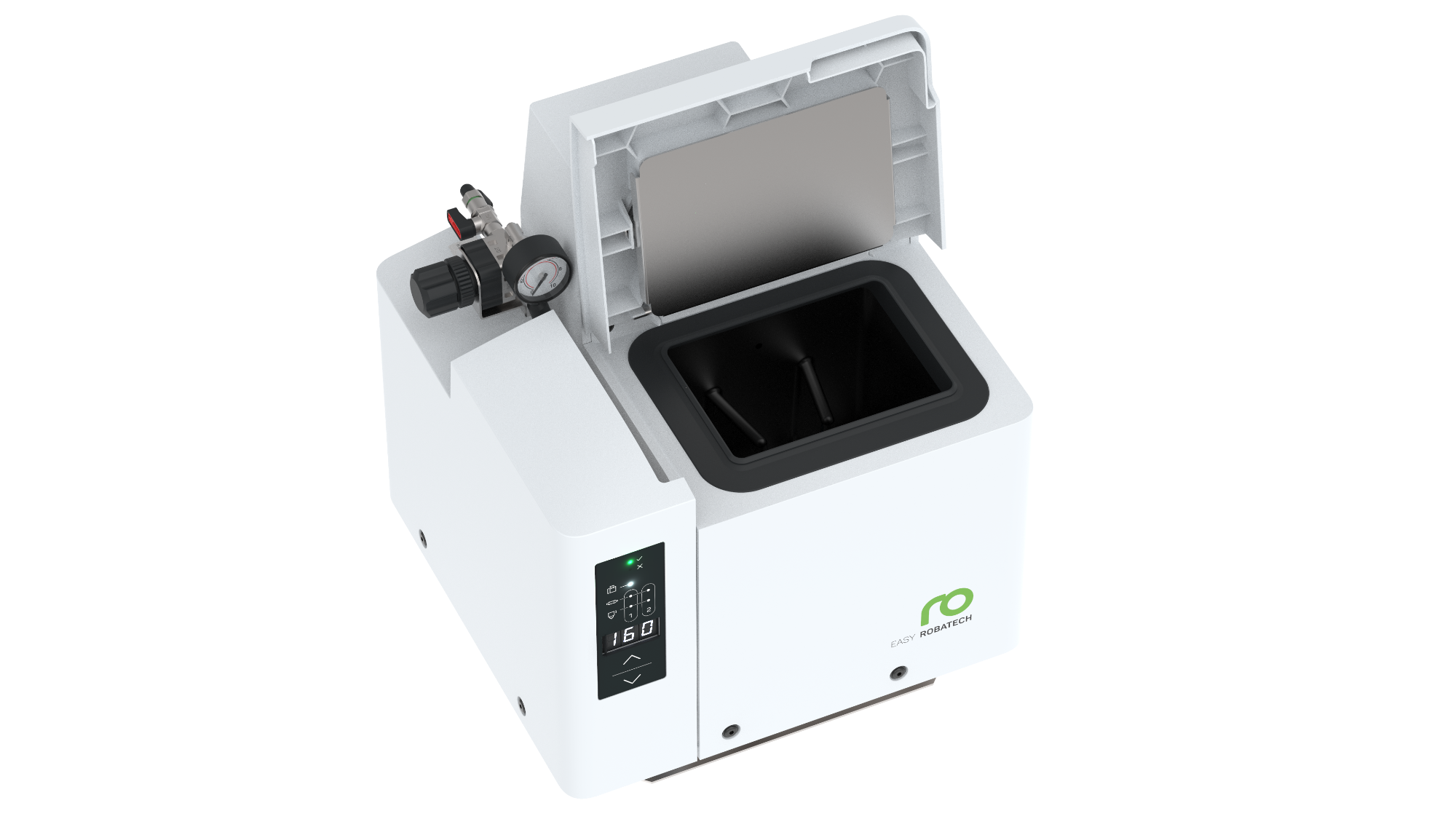 Large tank with a non-stick surface finish.